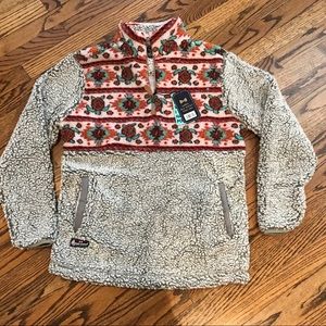tribal sherpa pullover